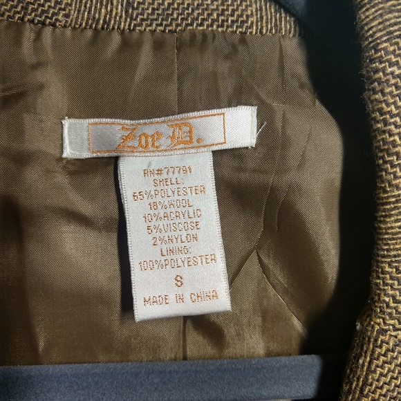 Zoe D Tweed Blazer Vintage Details - Picture 7 of 7